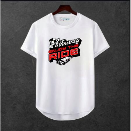 Erkek Oversize Ön Araba Baskili T-shirt Premium